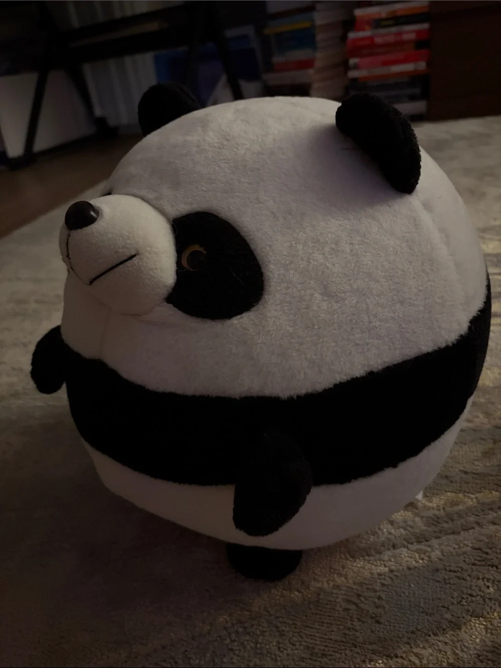 Plush Panda Decorative Accent Pillow - Black & White